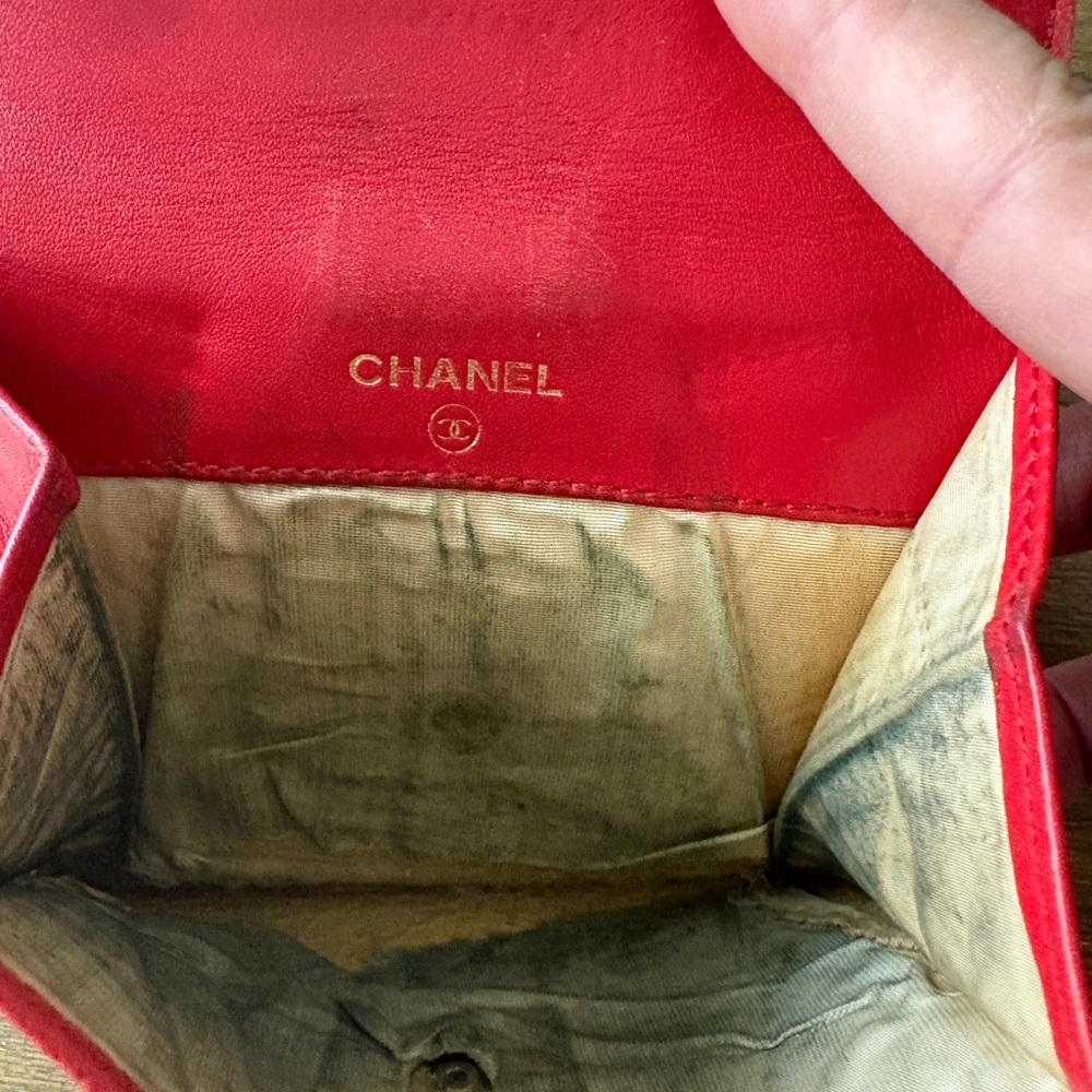 VINTAGE CHANEL WALLET Red Italy - Picture 15 of 17